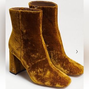 Sam Edelman Rust Velvet Codie Boots Size 8.5 NWT